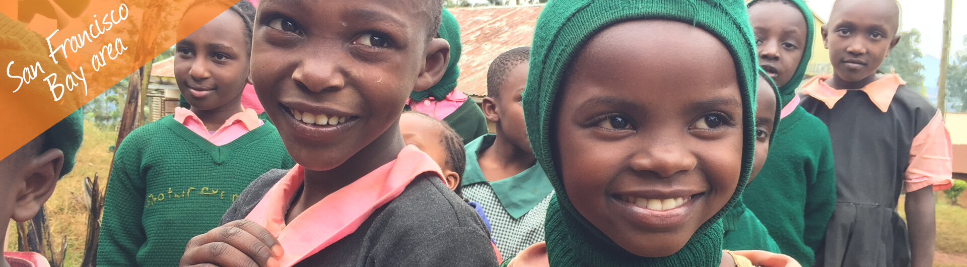 San Francisco Car Donation Banner | African Children Smiling Wearing School Uniforms